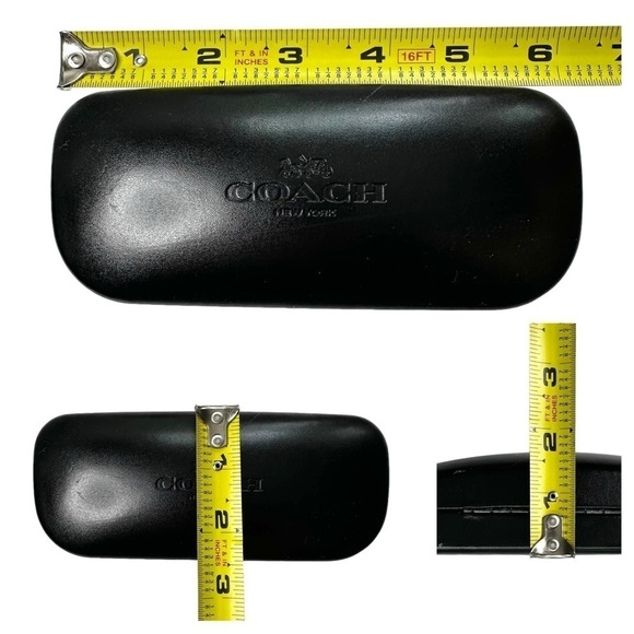 COACH Black Hard Shell Sunglasses Case with NEW Microfiber Lens Cloth - Picture 10 of 11